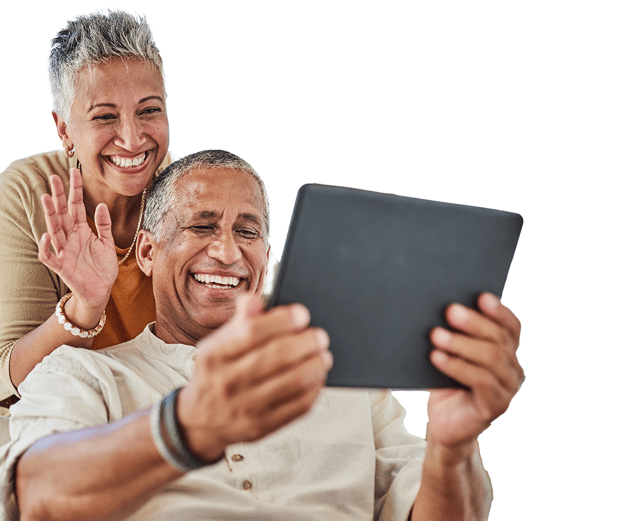 Residential Winback Header ILD An older couple having an enjoyable video call conversation on a tablet